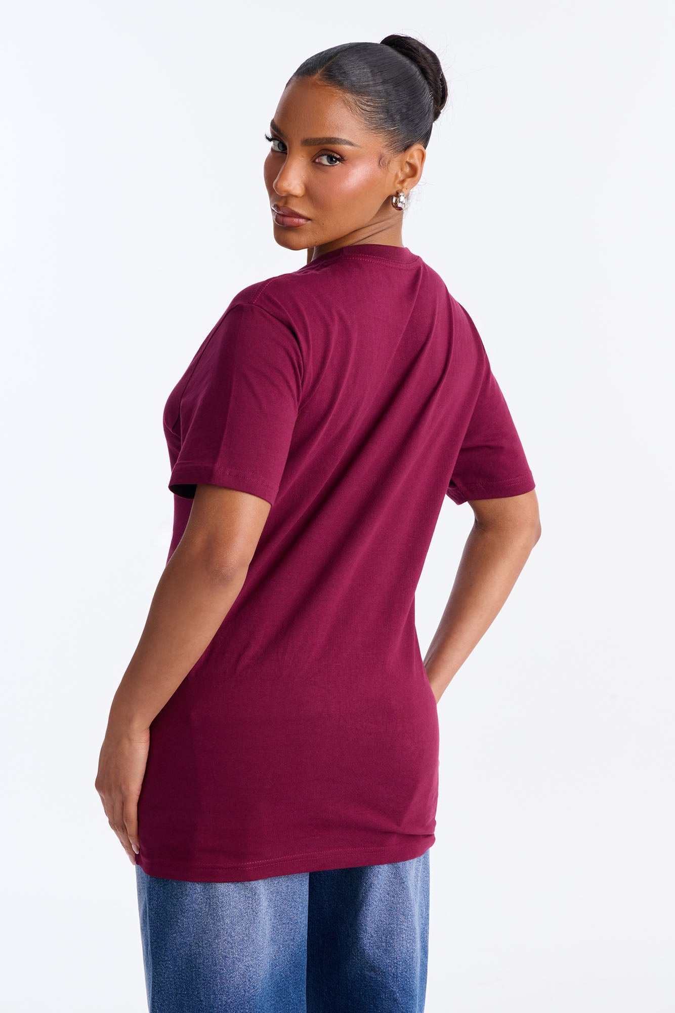 Random Tuesday Oversized T Shirt - Burgundy
