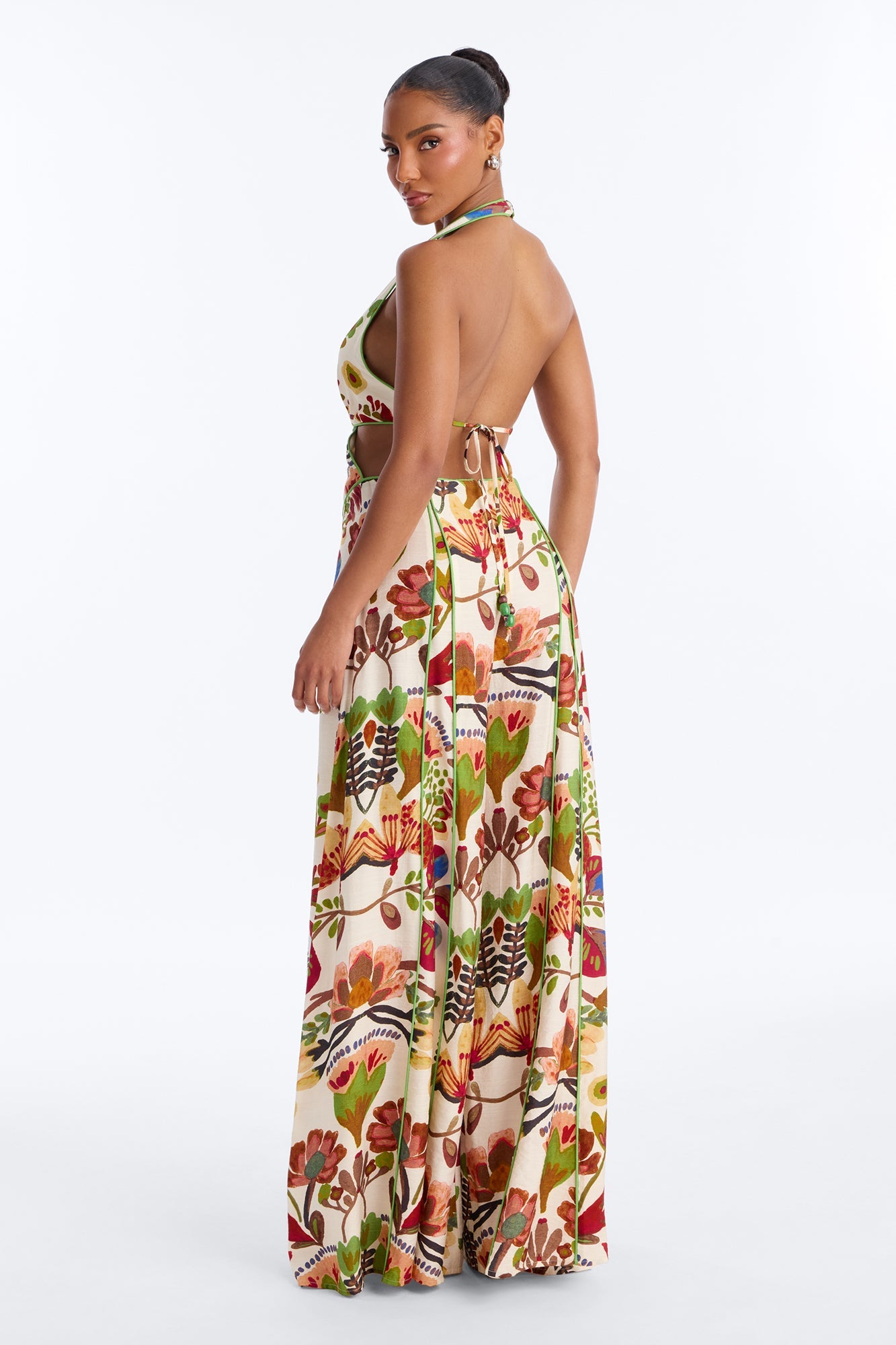 Spring Getaway Wide Leg Jumpsuit - Multi Color