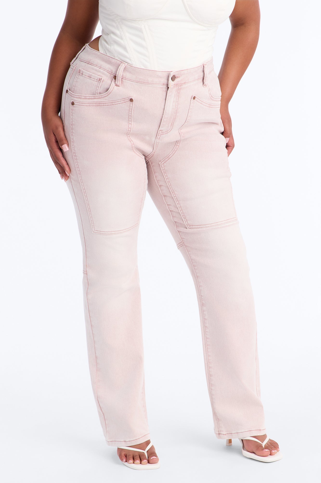 Headed West Straight Leg Pant - Pink