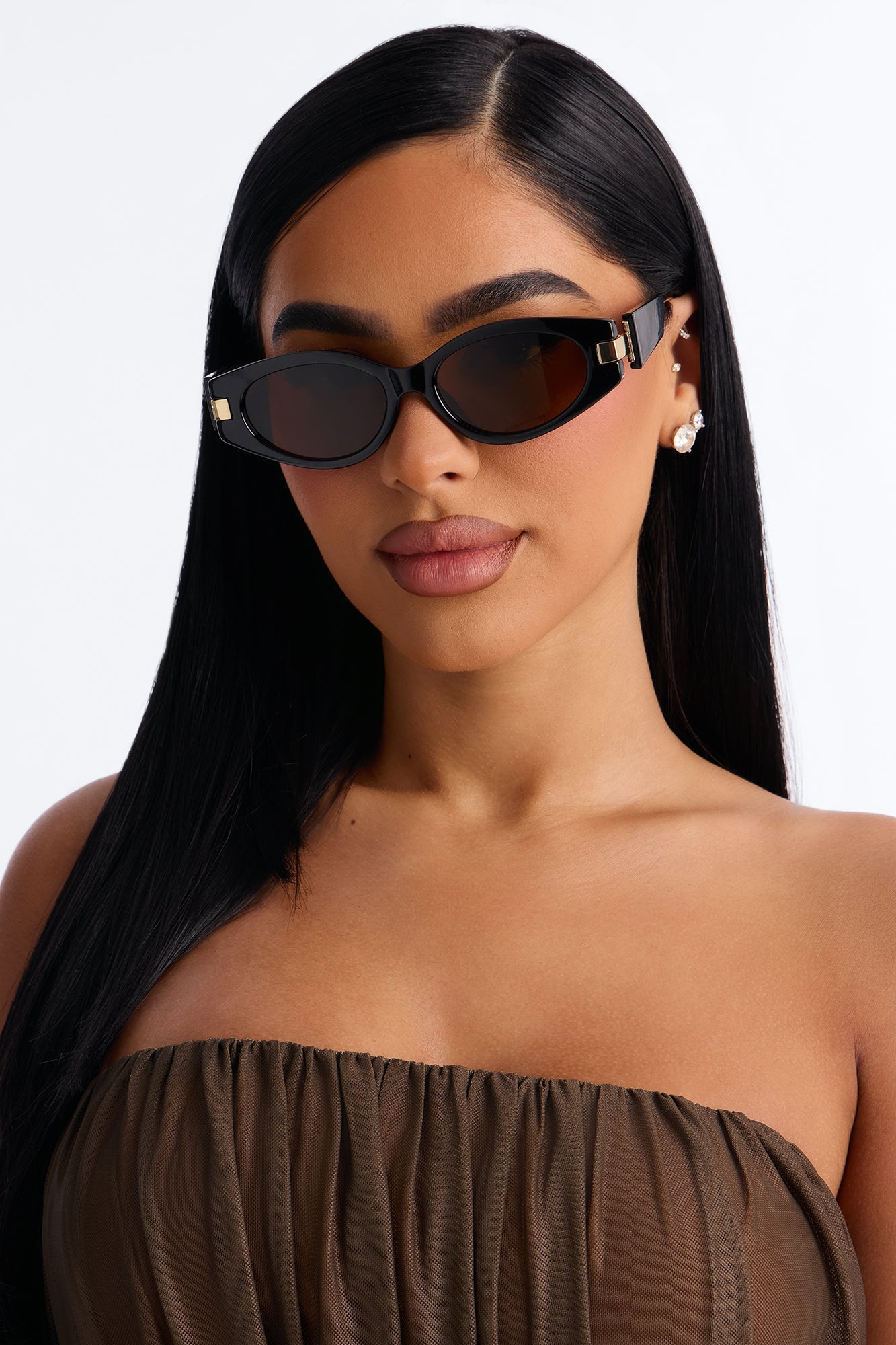 Money Trees Sunglasses - Black/Brown
