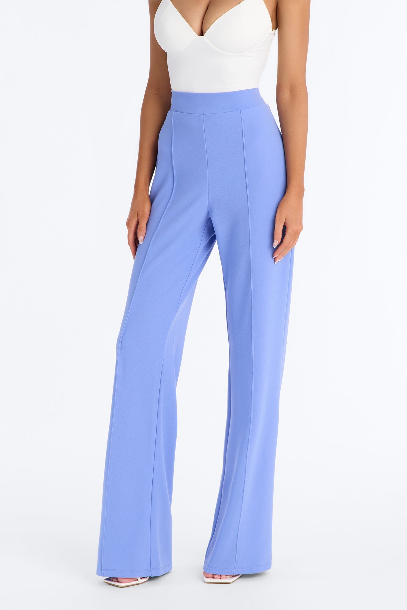 Victoria High Waisted Dress Pants - Periwinkle