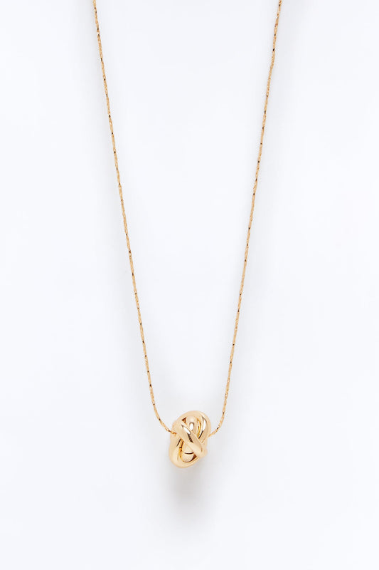 Twisted Ring Necklace - Gold