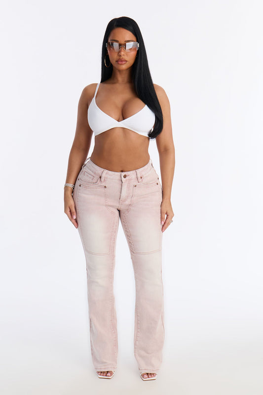 Headed West Straight Leg Pant - Pink