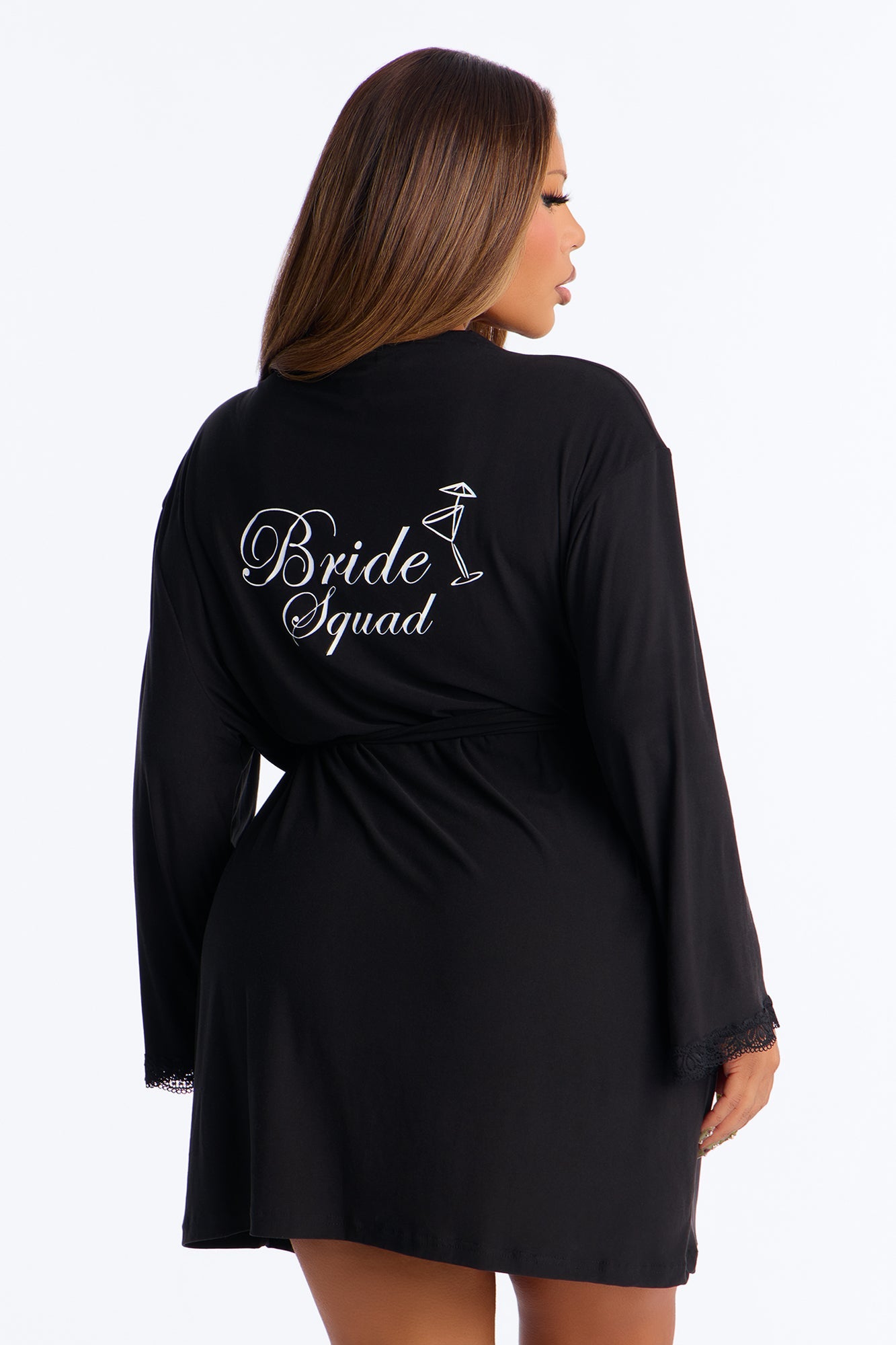 Squad Needs A Martini Robe - Black