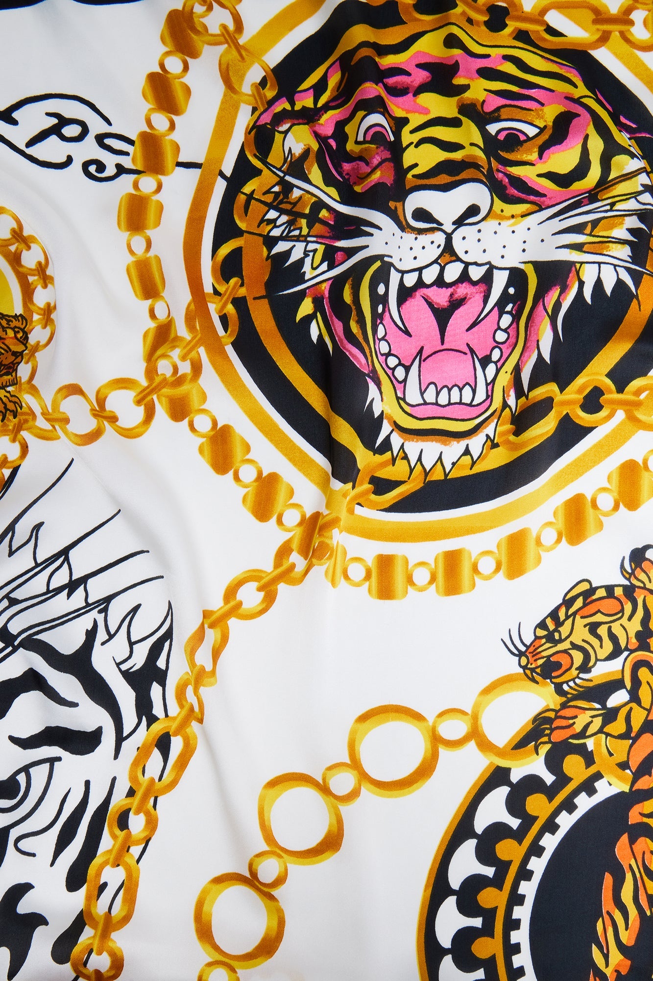 Chained Ed Hardy Head Scarf - Ivory/combo