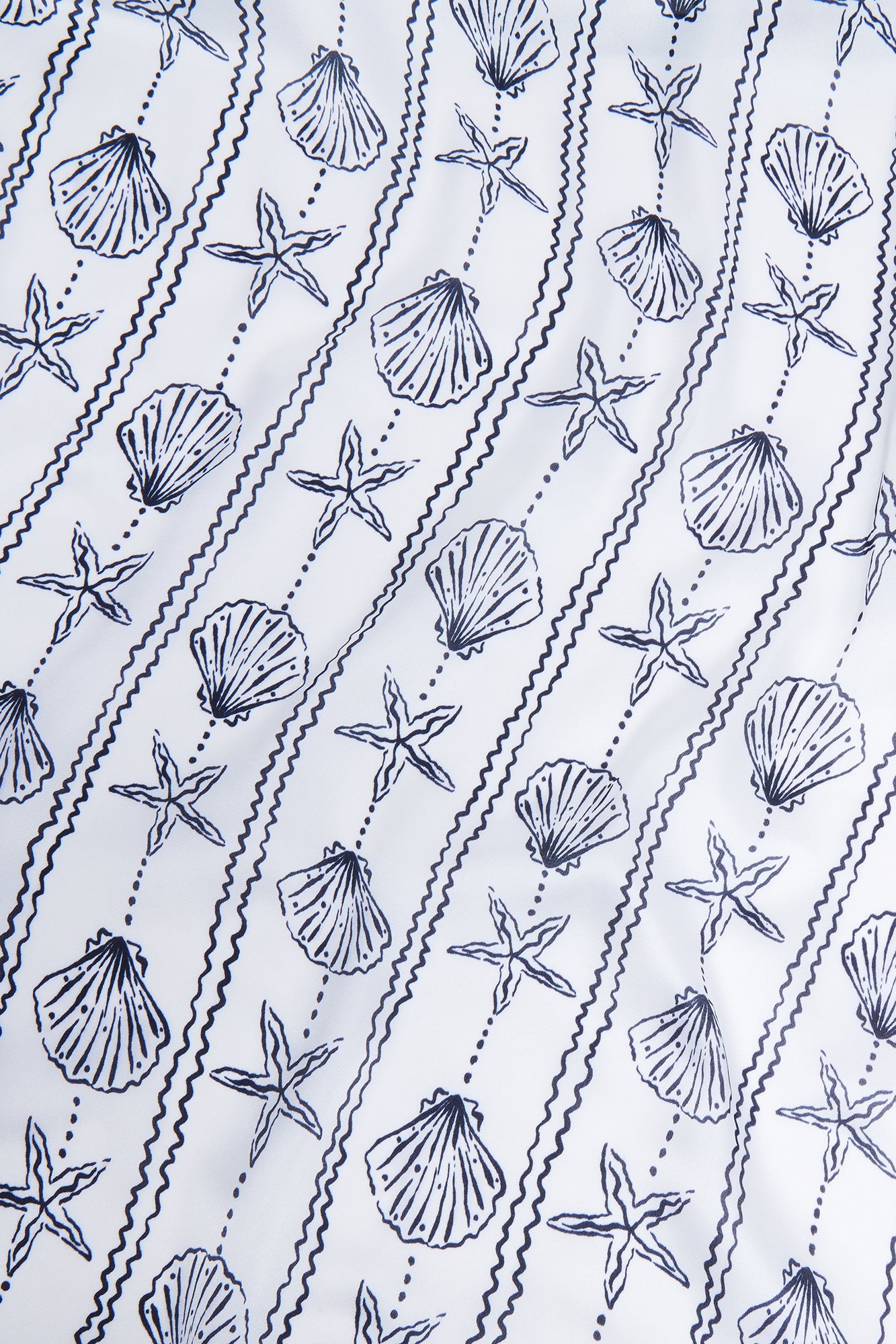 Tropical Novelty Satin Head Scarf - Black