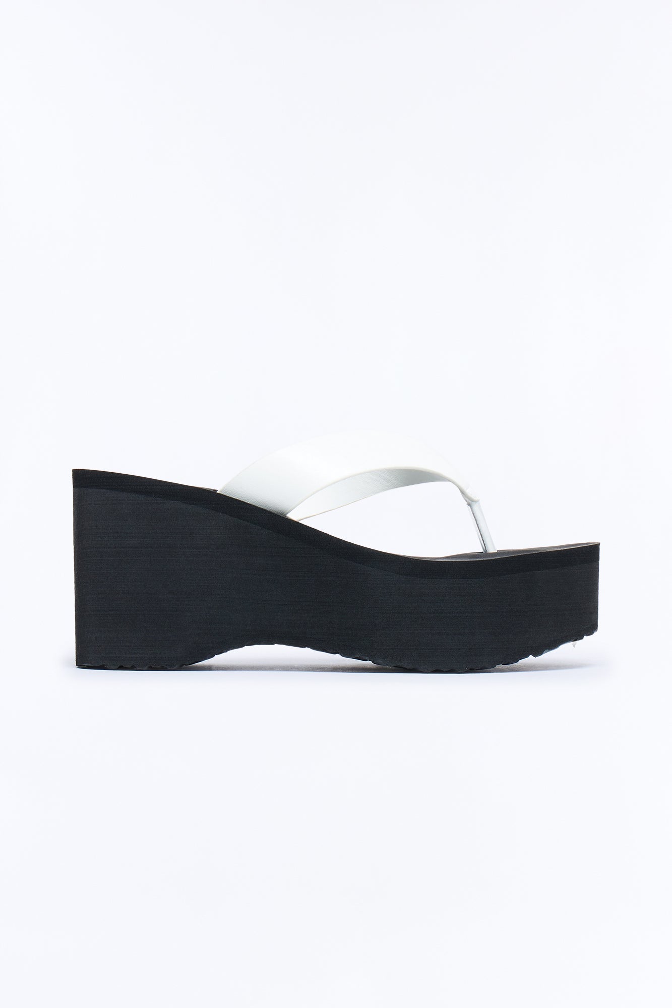 Poolside Thong Wedges - White