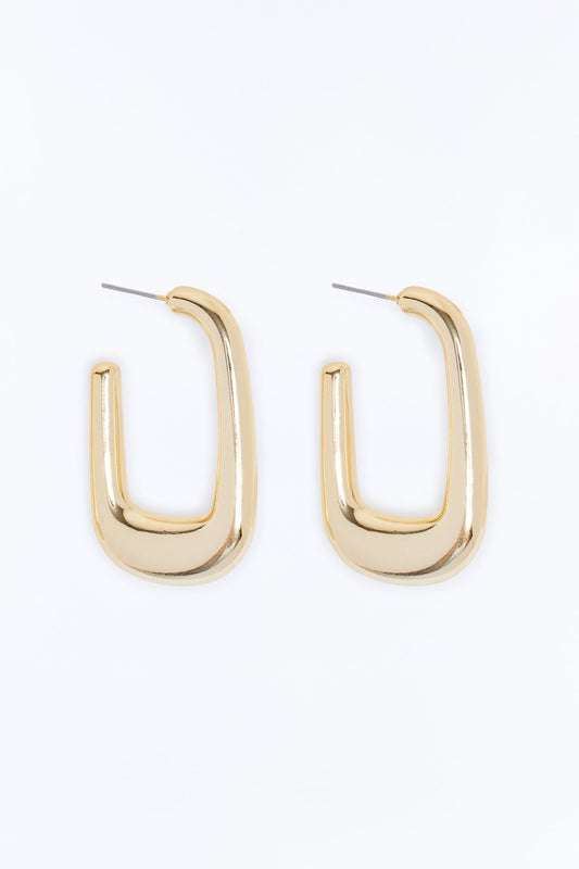 Hooked On You Hoop Earrings - Gold