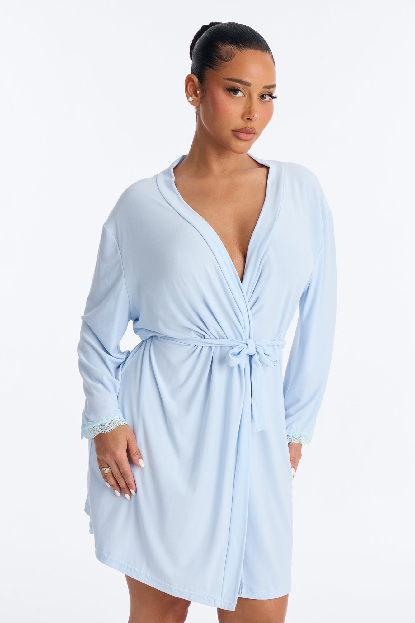 Squad Needs A Martini Robe - Light Blue