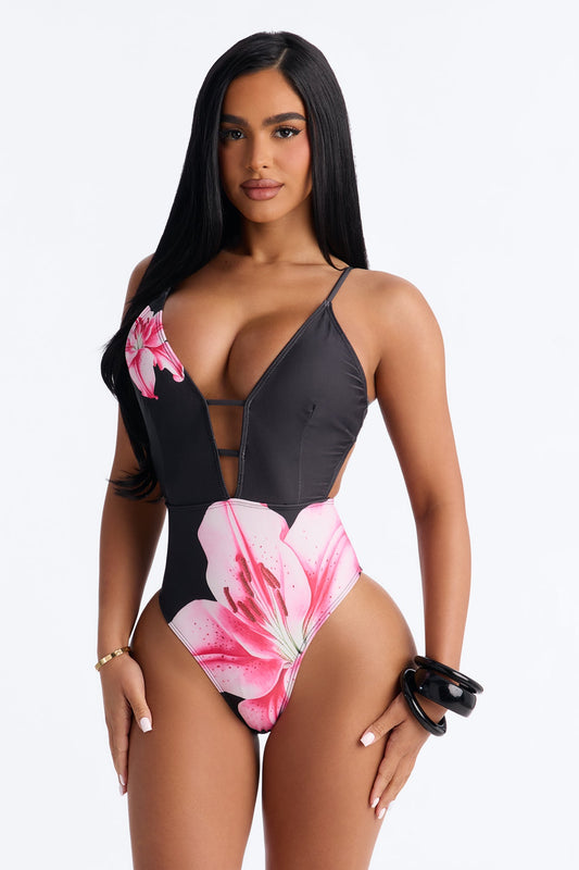 Out Of Reach 1 Piece Swimsuit - Black/combo