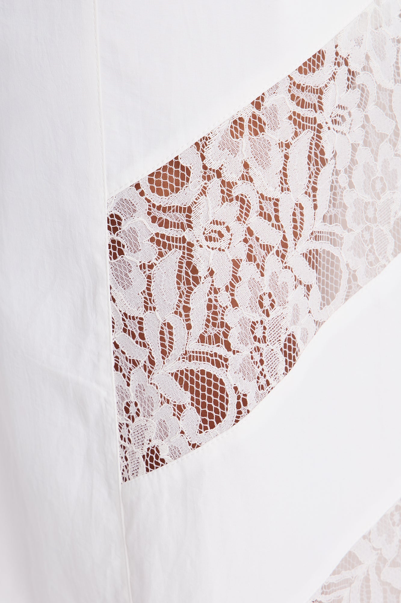 Sweet Addiction Lace Trim Windbreaker Pant - White
