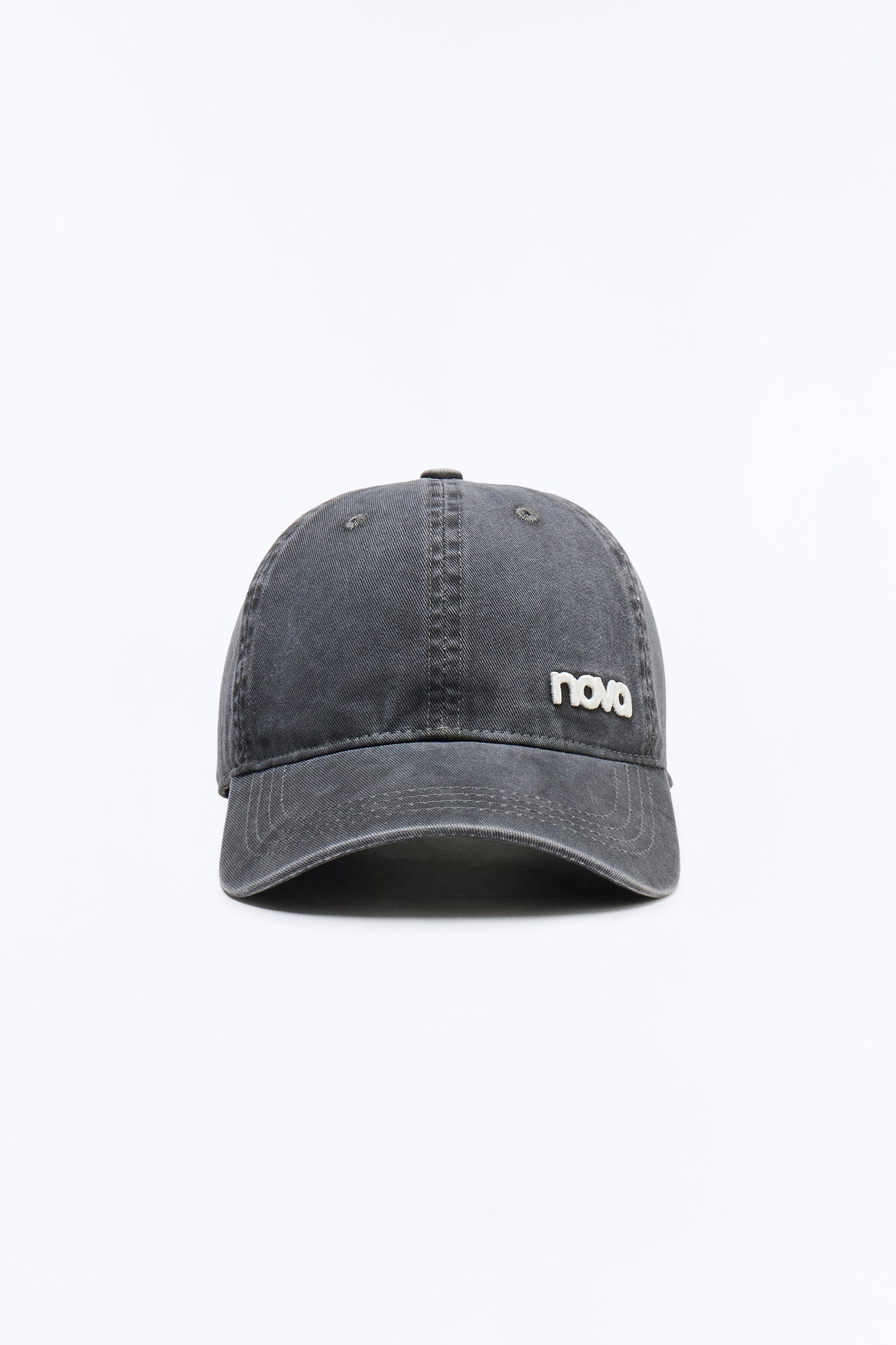 Nova Vintage Washed Baseball Hat - Charcoal Fashion Nova
