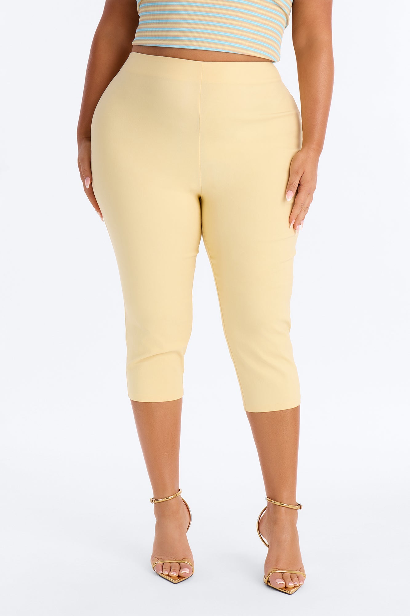 Just A Girl Capri Pant - Butter Yellow